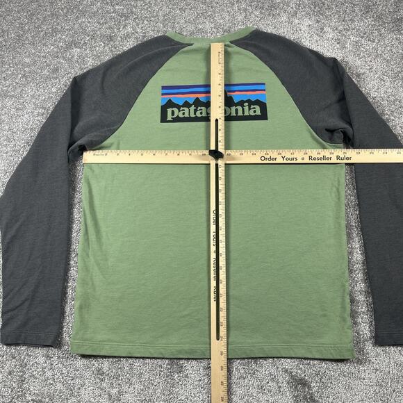 Patagonia Sweatshirt Mens Medium P6 Logo Lightweight Crew Raglan Knit Fleece - Picture 9 of 13